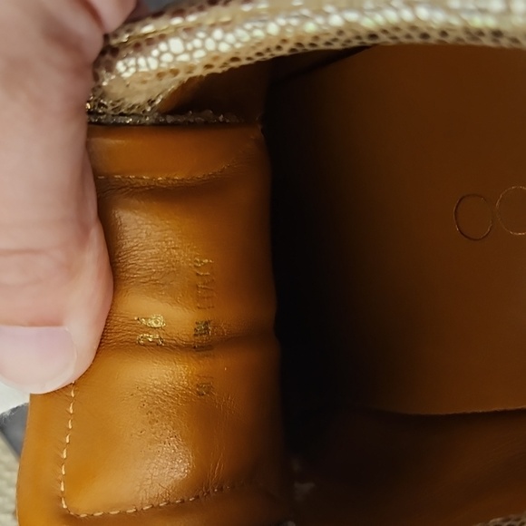 Jimmy Choo size 36 gold metallic lace up sneaker - Picture 10 of 11